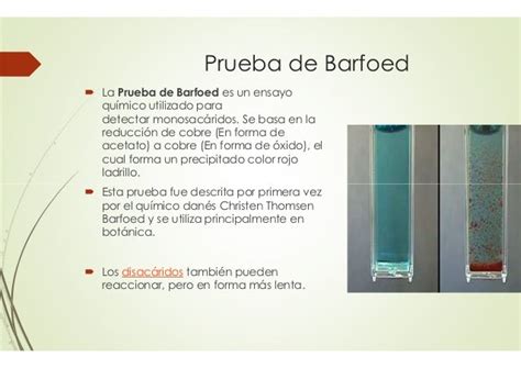 prueba de barfoed|prueba de molish.